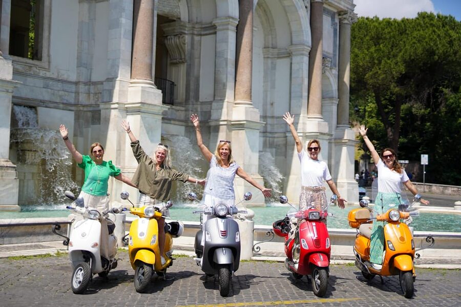 Rome: Hidden Gems Guided Vespa experience with Photos - Guide stories and language choices