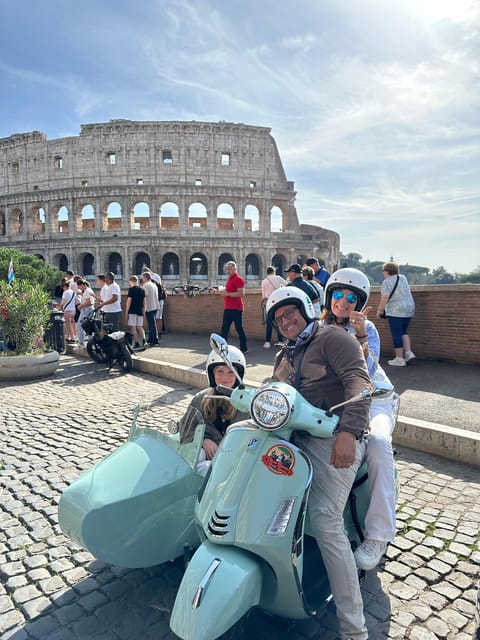 Rome in Vespa 90 min Vespa Sidecar PrivateTour with Gelato - Key points to know before you book