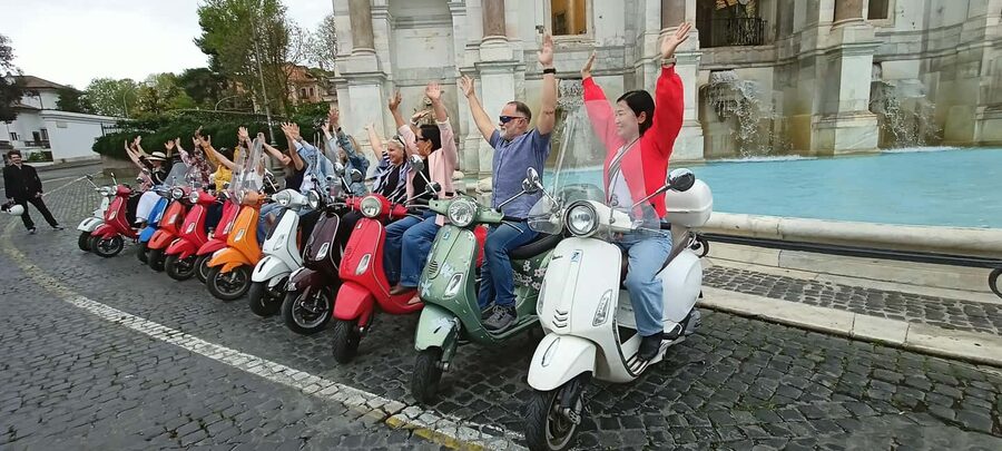 Rome: Ride as a Passenger on a Vespa on Guided City Tour - Gianicolo Hill and the view over Rome