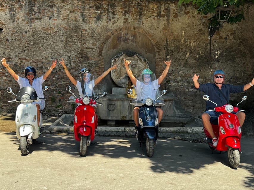 Rome: Vespa City Tour with Professional Photoshoot - Vatican City and Castel Sant’Angelo from the road