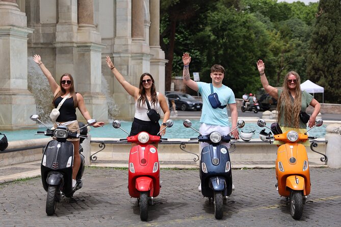 Rome Vespa Photography Service - Gianicolo Terrace ends the ride with wide Roman views