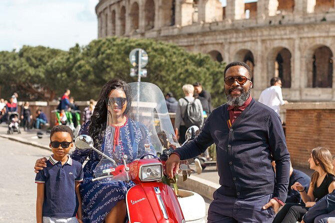 Rome Vespa Scooter Tour with Professional Photographer - The Pantheon and Castel Sant’Angelo from the road