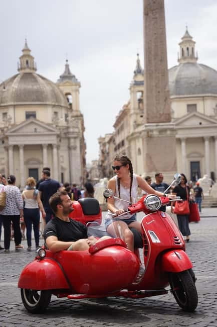 Rome: Vespa Sidecar Tour with Hotel Transfers & Gelato - From your hotel to the Colosseum