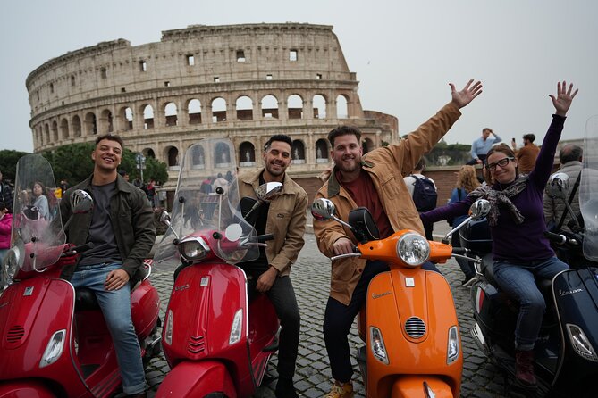 Rome: Vespa Tour with Photographer and Tiramisu treat - A fast start beside the Colosseum