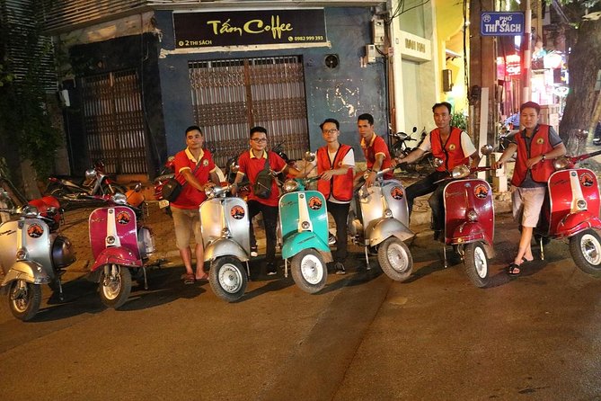 Saigon After Dark Vespa Street Food Tour + Live Music 4 hours - Starting at 6 pm with a hotel pickup