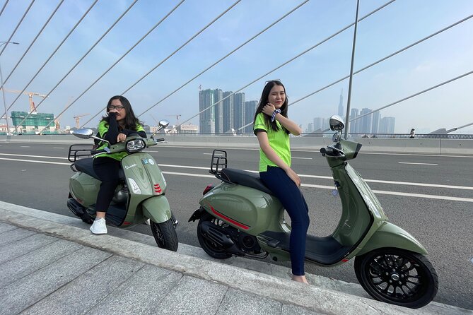Saigon Morning and Afternoon Adventure by Vespa - Crossing from modern districts to riverside homes