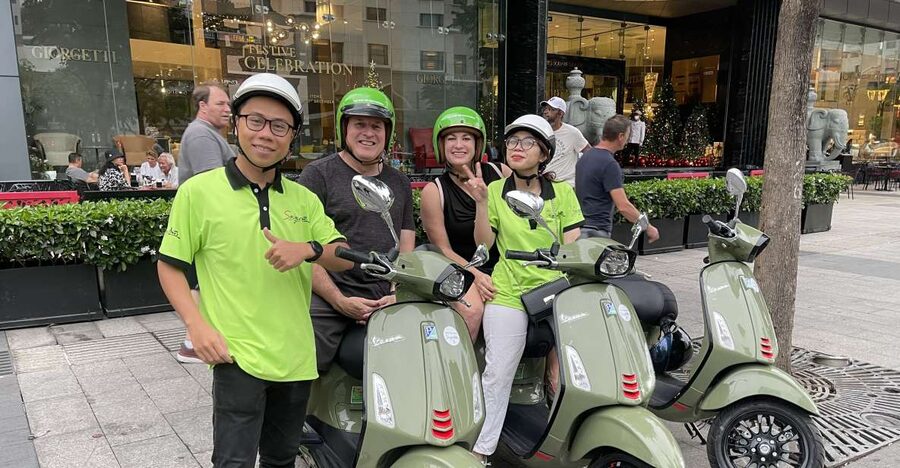 Saigon: Night Craft Beer And Street Food Tour By Vespa - Rooftop drinks as the evening begins