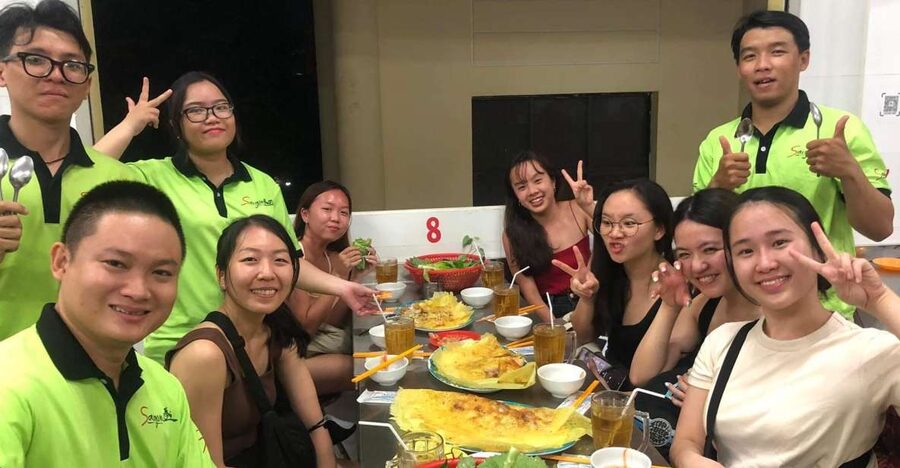 Saigon: Night Sightseeing And Street Food Tour By Vespa - The first plate: grilled pork vermicelli and spring rolls