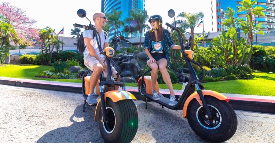 San Diego: Self-Guided Scooter Tour of Downtown & Balboa - The harbor brings ships, breezes, and the USS Midway