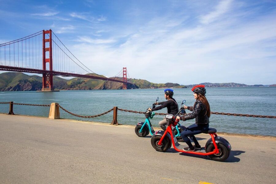 San Francisco: Electric Scooter Rental with GPS Storytelling - Returning through the Presidio and Marina District