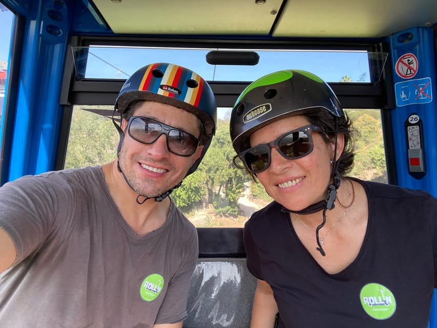 Santiago sunset tour on an electric scooter. City and nature - Electric scooters, safety, and comfort