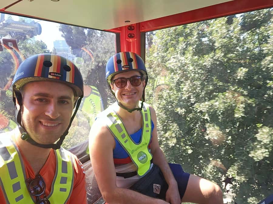 Santiago sunset tour on an electric scooter. City and nature - The 10-minute cable car ride