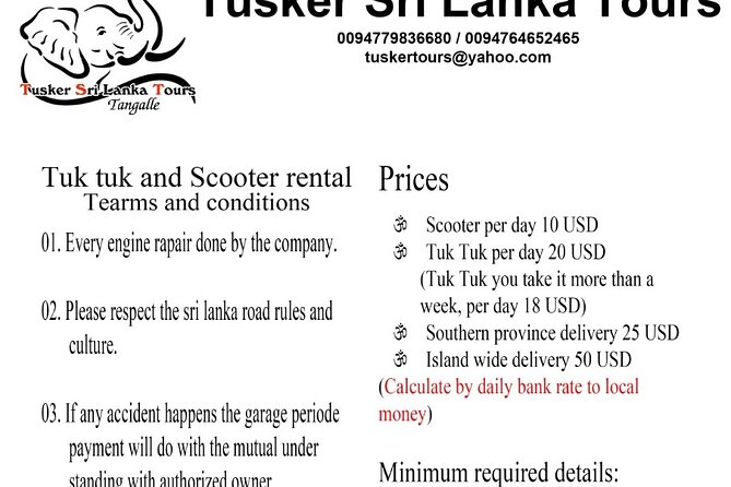 Scooter rent - A full day on two wheels in southern Sri Lanka