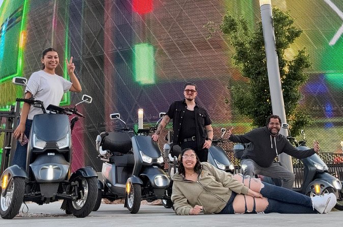 Scooter Tour of the Las Vegas Strip - The Bellagio fountains are the evening centerpiece