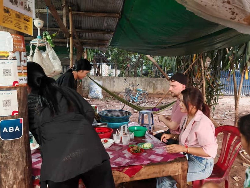 Siem Reap: Monk Blessings and Village Life Scooter Tour - Banh Chhev and a local store