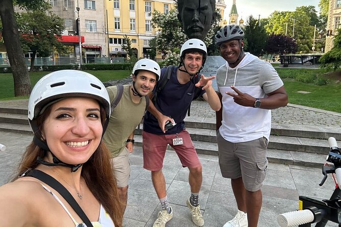 Sofia on an Electric Scooter - Guided Tour - Eagle’s Bridge and the entrance to Borisova Gradina