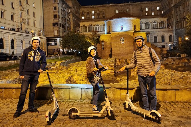 Sofia on an Electric Scooter - Guided Tour - City Garden and the buildings around it
