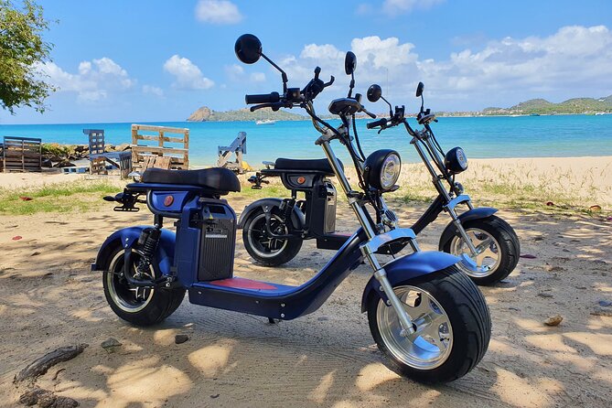 St.Lucia Beaches and Backroads Tour by Electric Big-Wheel Scooter - Rodney Heights, Monchy, and the cricket stadium