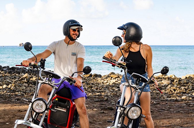 St.Lucia Beaches and Backroads Tour by Electric Big-Wheel Scooter - Gros Islet and the small fishing waterfront