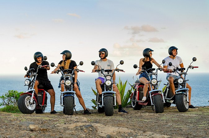 St.Lucia Beaches and Backroads Tour by Electric Big-Wheel Scooter - Cap Estate and the Beverly Hills comparison