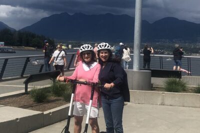 Stanley Park Seawall E-scooter Rental with Self Guided map