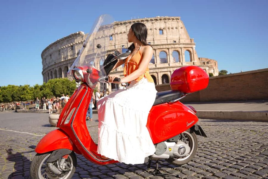 Taste, Explore, Capture-All inclusive Vespa Tour in Rome - Passing Castel Sant’Angelo