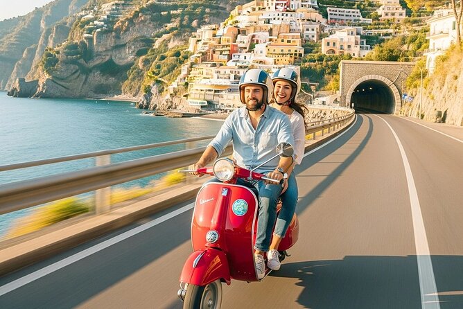 The BEST Private Amalfi Coast Vespa Tour - The Emerald Grotto by small boat
