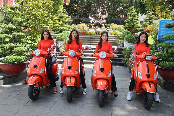 The Insider's Saigon With Female Ao Dai Riders Vespa 4,5 Hours - Ho Thi Ky Flower Market and Cholon