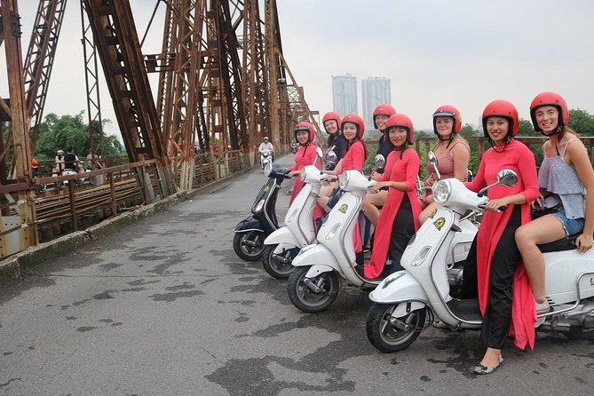 Vespa City Tour &Train Street Female With Ao Dai Riders 4,5 Hours - Seeing Hanoi from the back of a Vespa