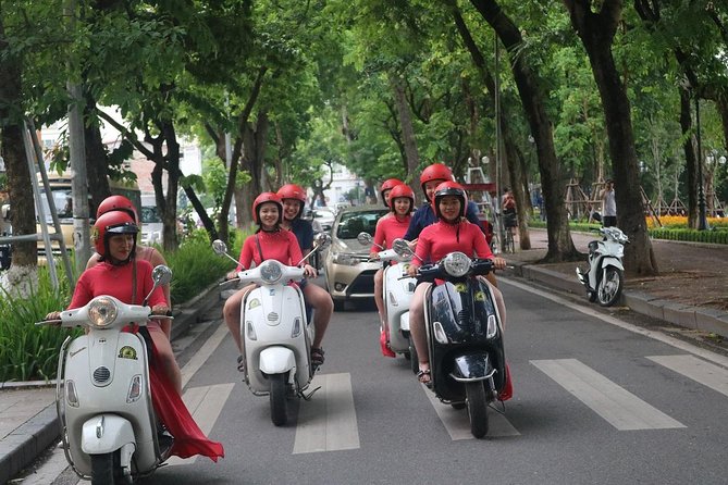 Vespa City Tour &Train Street Female With Ao Dai Riders 4,5 Hours - Long Bien Bridge and the Red River view