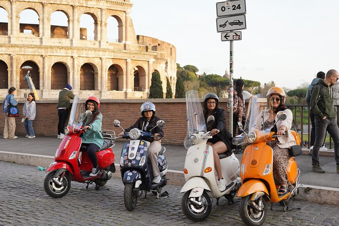 Vespa scooter Journey with Professional Photography - Starting near the Colosseum