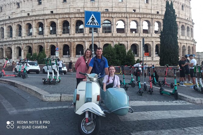 Vespa Sidecar Tour at Day/Night with Pickup - Why a Vespa sidecar works so well in Rome