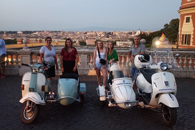 Vespa Sidecar Tour at Day/Night with Pickup - Starting at Piazza Venezia and the Colosseum