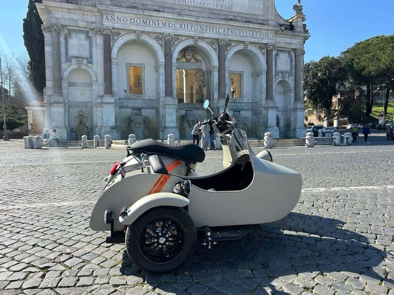 Vespa Sidecar Tour : Rome by Night - Trevi Fountain after sunset