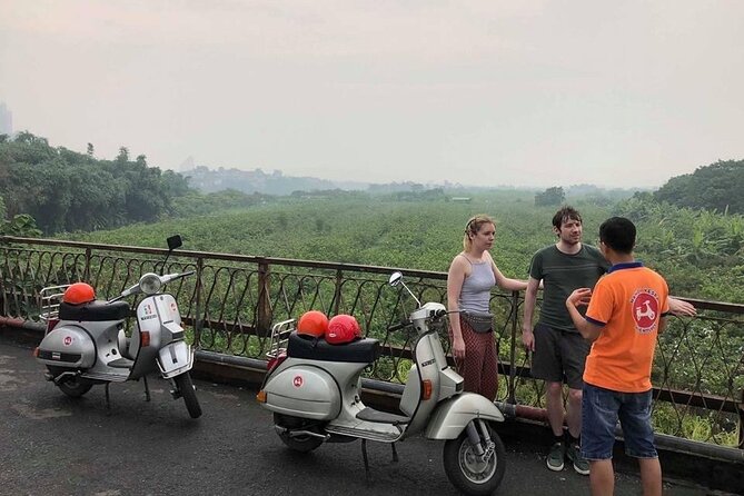 Vespa Tour HANOI BACK STREETS: FOOD+LOCAL LIFE+CULTURE & FUN - A local Vietnamese lunch near Hanoi train station
