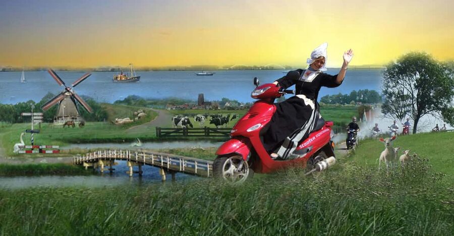 Zaanse Schans: Windmills, Clogs & Cheese by Electric Scooter - Following the route through North Holland
